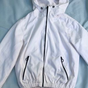 White garage bomber jacket